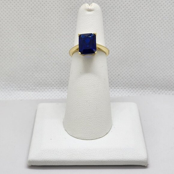 Jewelry - Brand New Sterling Silver 925 Blue Rectangle Gemstone Ring